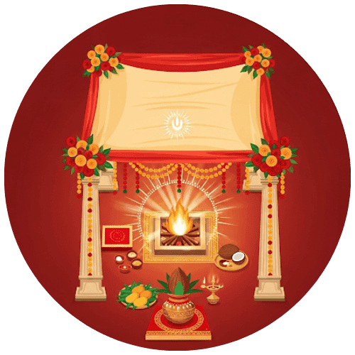 Traditional Vedic Hindu Marriage Puja rituals with sacred havan fire in Bangalore