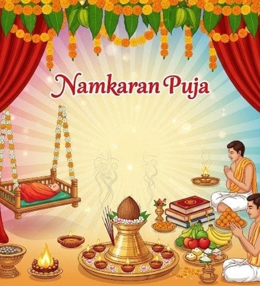 Auspicious Namkaran Puja naming ceremony rituals for newborn in Bangalore